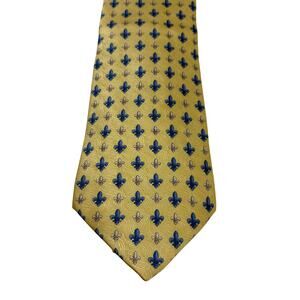 Roger L 100% Silk Tie Paris Designer Fleur Print Classic Suit Formal Heritage